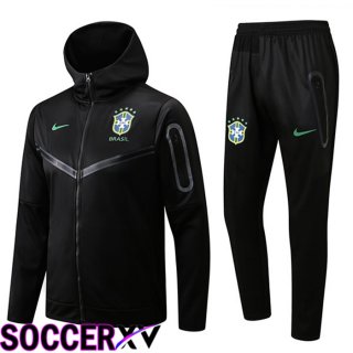 Brazil Training Tracksuit Hoodie Black 2022/2023