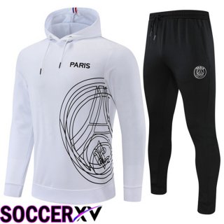 JORDAN Paris Saint Germain Training Tracksuit Hoodie White 2022/2023