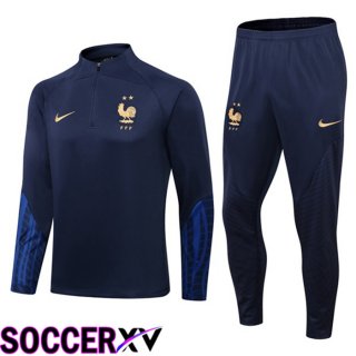 France Training Jacket Suit Royal Blue 2022/2023