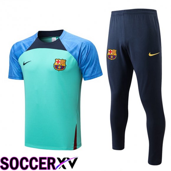 FC Barcelona Training T Jersey + Pants Green 2022/2023