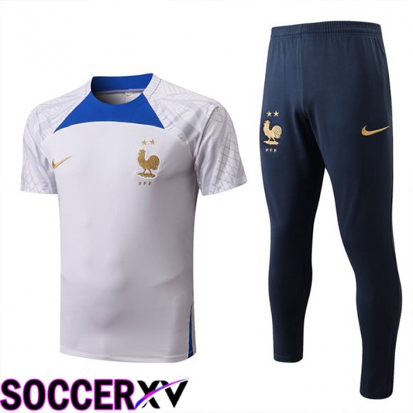 France Training T Jersey + Pants White 2022/2023