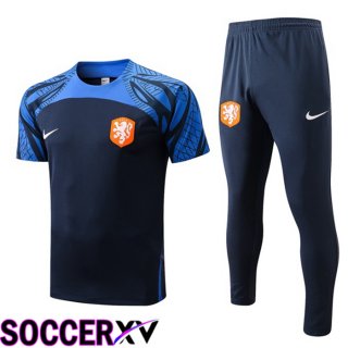 Netherlands Training T Jersey + Pants Royal Blue 2022/2023