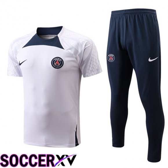 Paris Saint Germain Training T Jersey + Pants White 2022/2023