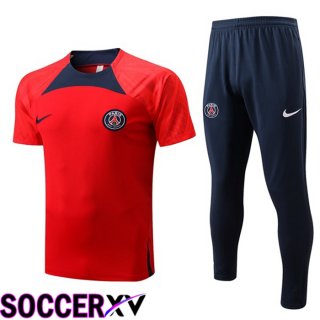 Paris Saint Germain Training T Jersey + Pants Red 2022/2023