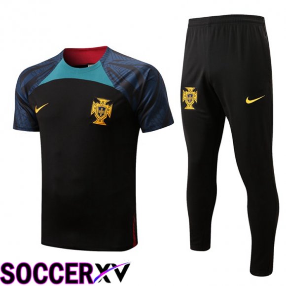 Portugal Training T Jersey + Pants Black 2022/2023