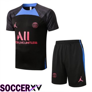 Paris Saint Germain Training T Jersey + Shorts Black 2022/2023