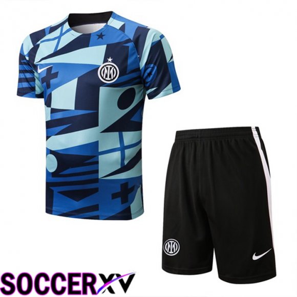 Inter Milan Training T Jersey + Shorts Blue 2022/2023