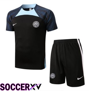 Inter Milan Training T Jersey + Shorts Black 2022/2023