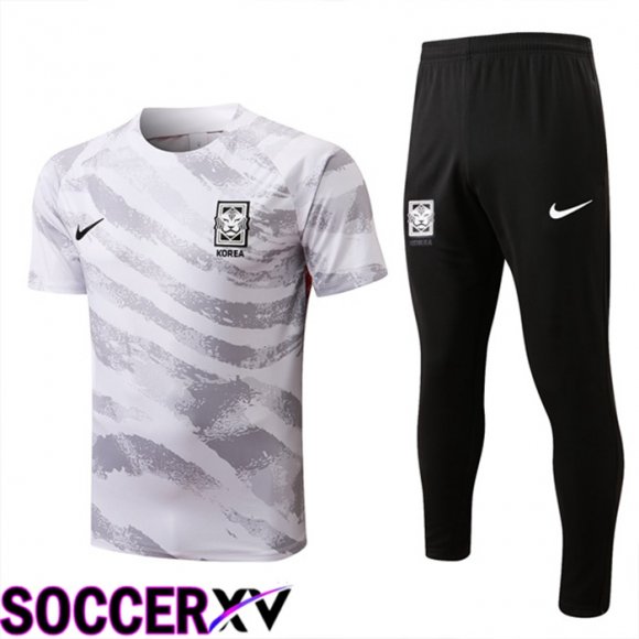 South Korea Training T Jersey + Pants White 2022/2023