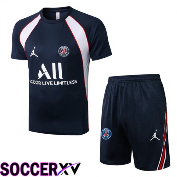 Paris Saint Germain Training T Jersey + Shorts Black 2022/2023