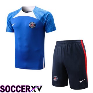 Paris Saint Germain Training T Jersey + Shorts Blue 2022/2023