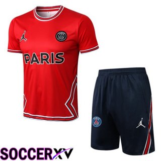 Paris Saint Germain Training T Jersey + Shorts Red 2022/2023