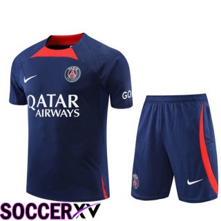 Paris Saint Germain Training T Jersey + Shorts Royal Blue 2022/2023