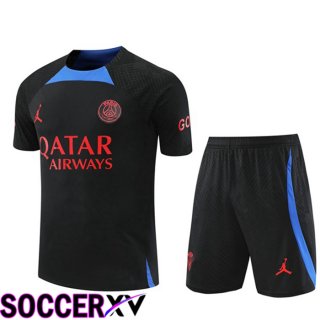 Paris Saint Germain Training T Jersey + Shorts Black 2022/2023