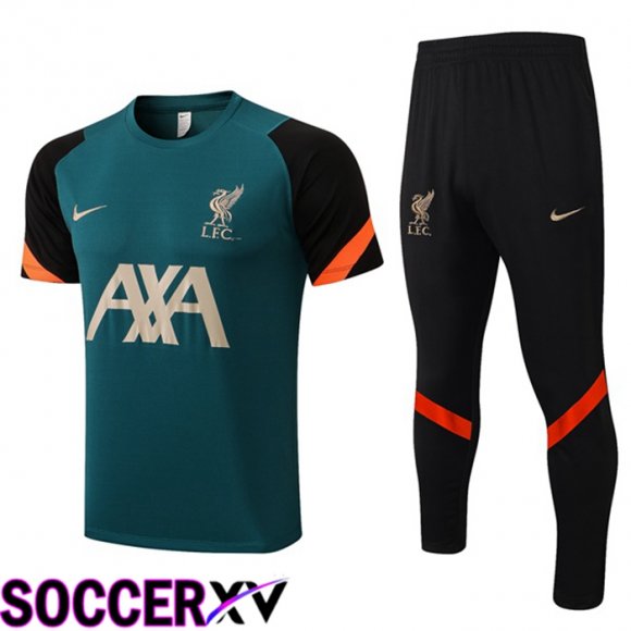 FC Liverpool Training T Jersey + Pants Green 2022/2023