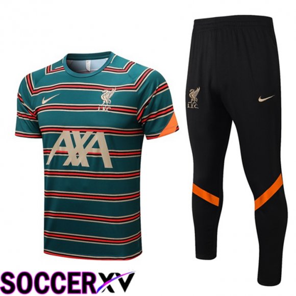 FC Liverpool Training T Jersey + Pants Green 2022/2023