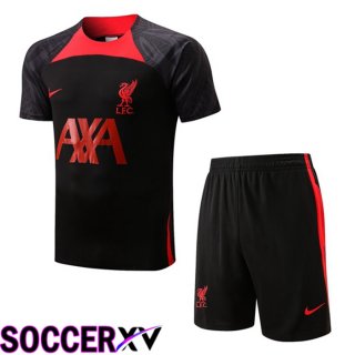 FC Liverpool Training T Jersey + Shorts Black 2022/2023