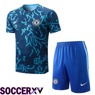 FC Chelsea Training T Jersey + Shorts Blue 2022/2023