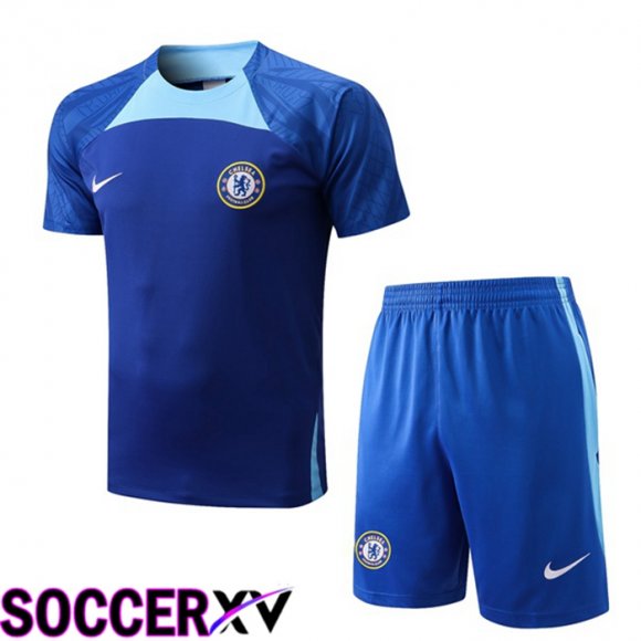 FC Chelsea Training T Jersey + Shorts Blue 2022/2023