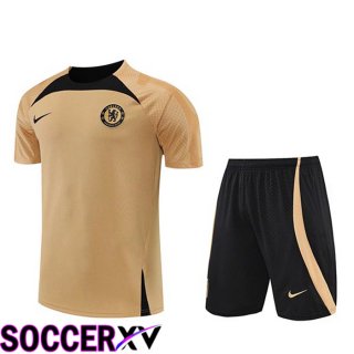 FC Chelsea Training T Jersey + Shorts Yellow 2022/2023