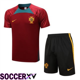 Portugal Training T Jersey + Shorts Black 2022/2023