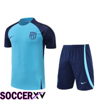 Atletico Madrid Training T Jersey + Shorts Blue 2022/2023