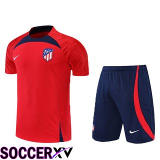 Atletico Madrid Training T Jersey + Shorts Red 2022/2023