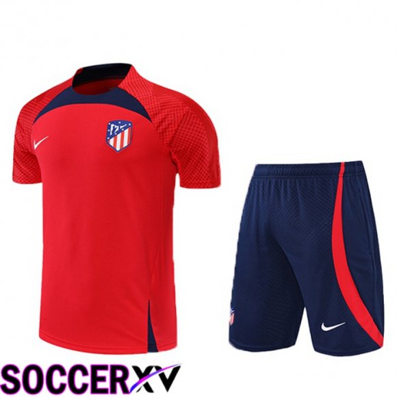 Atletico Madrid Training T Jersey + Shorts Red 2022/2023