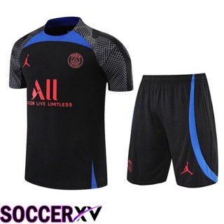 Paris Saint Germain Training T Jersey + Shorts Black 2022/2023