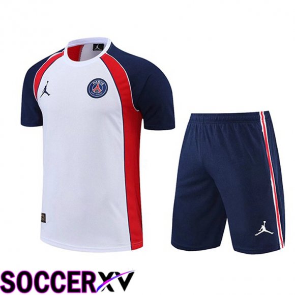 Paris Saint Germain Training T Jersey + Shorts White 2022/2023