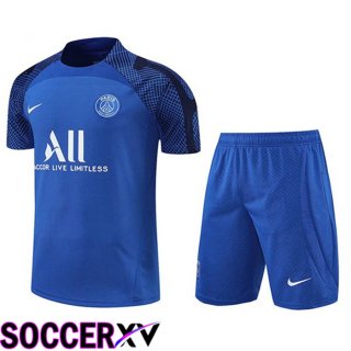 Paris Saint Germain Training T Jersey + Shorts Blue 2022/2023