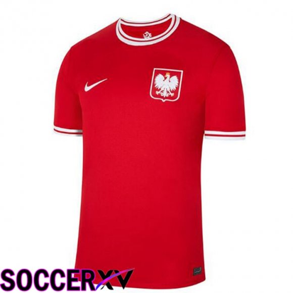 Pologne Away Jersey Red World Cup 2022