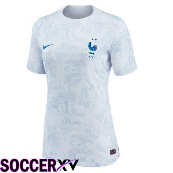 France Womens Away Jersey White World Cup 2022