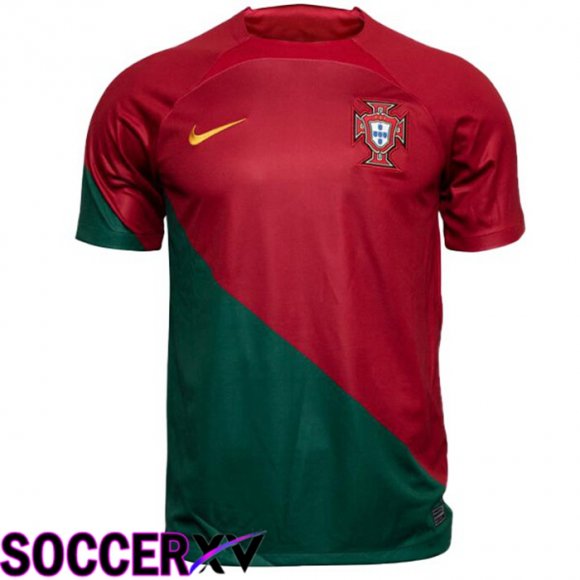 Portugal Womens Home Jersey Red Green World Cup 2022