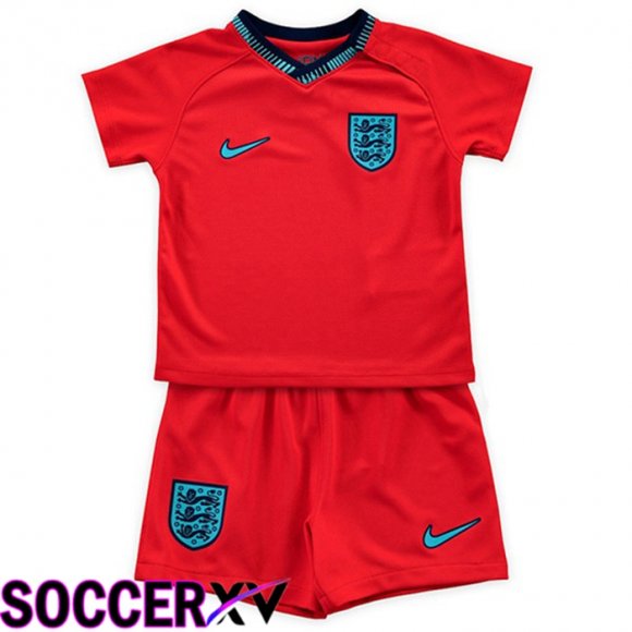 England Kids Away Jersey Red World Cup 2022