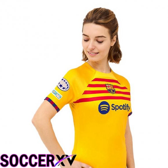 FC Barcelona Womens Soccer Jersey Fourth Yellow 2022/2023