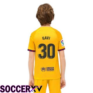 FC Barcelona (GAVI 30) Kids Soccer Jersey Fourth Yellow 2022/2023