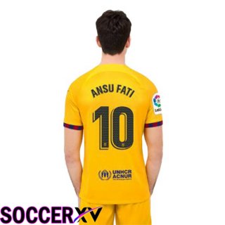 FC Barcelona (ANSU FATI 10) Soccer Jersey Fourth Yellow 2022/2023