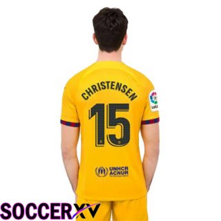 FC Barcelona (CHRISTENSEN 15) Soccer Jersey Fourth Yellow 2022/2023