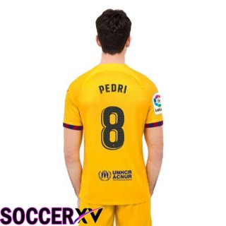 FC Barcelona (PEDRI 8) Soccer Jersey Fourth Yellow 2022/2023