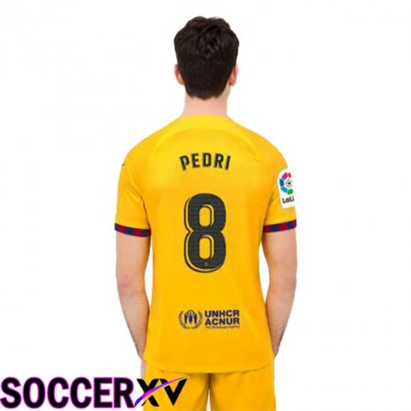 FC Barcelona (PEDRI 8) Soccer Jersey Fourth Yellow 2022/2023