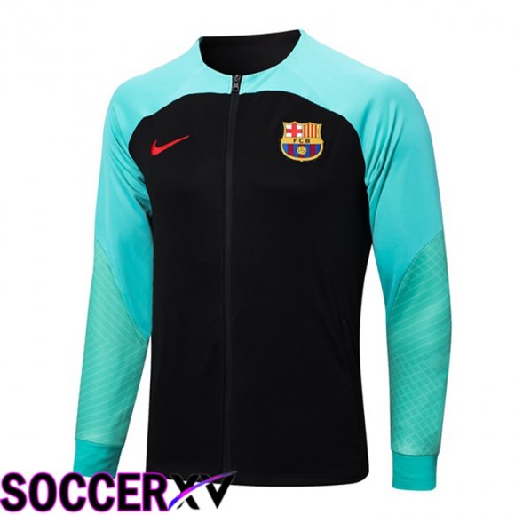 FC Barcelona Training Jacket Black Green 2023/2024