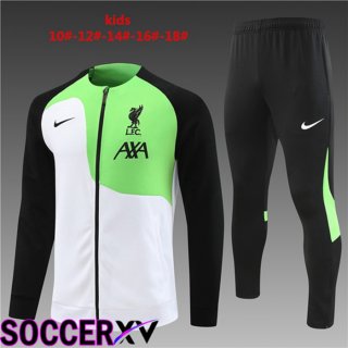 FC Liverpool Kids Training Jacket Suit White Green 2023/2024