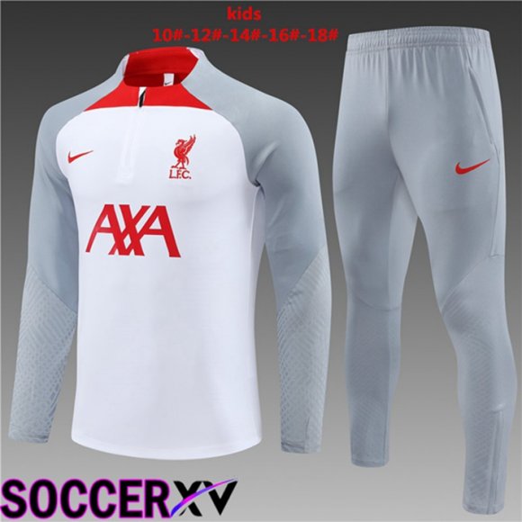 FC Liverpool Kids Training Tracksuit Suit White 2023/2024