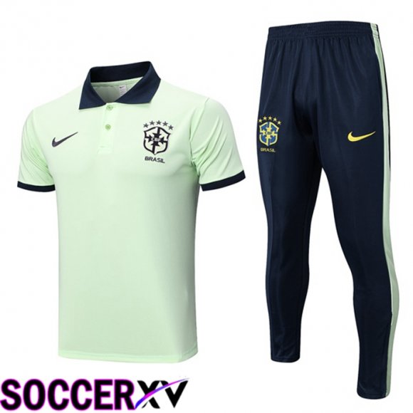 Brazil Soccer Polo + Pants Green 2023/2024