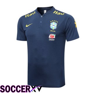 BrazilSoccer Polo Royal Bluee 2023/2024