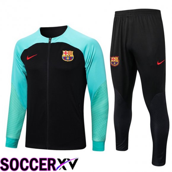 FC Barcelona Training Jacket Suit Black Green 2023/2024