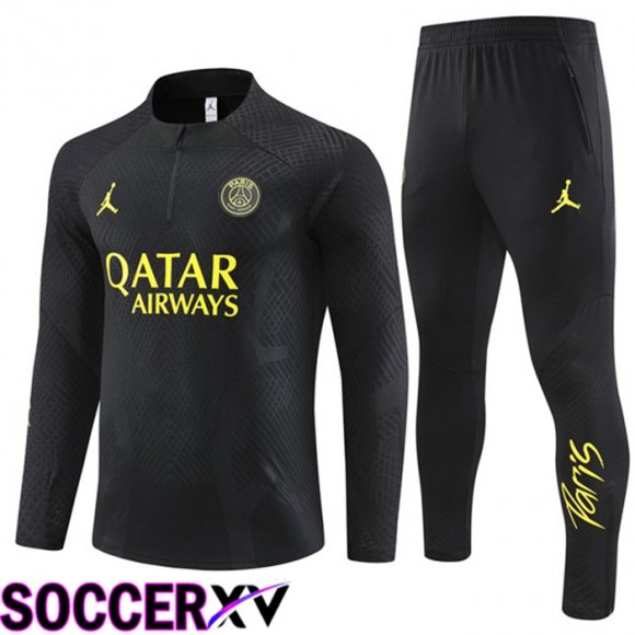 Paris Saint Germain Training Tracksuit Suit Black 2023/2024