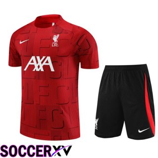 FC Liverpool Training T Shirt + Shorts Red 2023/2024