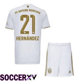 Bayern Munich (HERNÁNDEZ 21) Kids Away Jersey 2022/2023